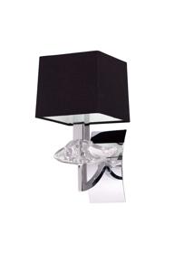 Akira Polished Chrome-Black Wall Lights Mantra Armed Wall Lights Akira Polished Chrome-Black Wall Lights Mantra Armed Wall Lights